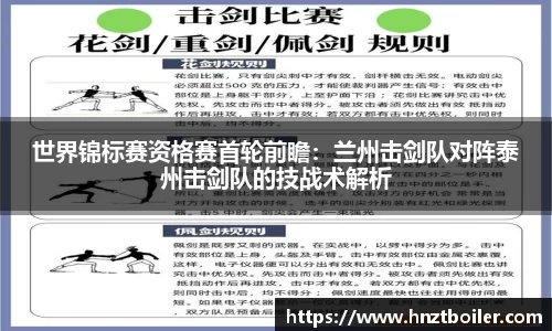 世界锦标赛资格赛首轮前瞻：兰州击剑队对阵泰州击剑队的技战术解析